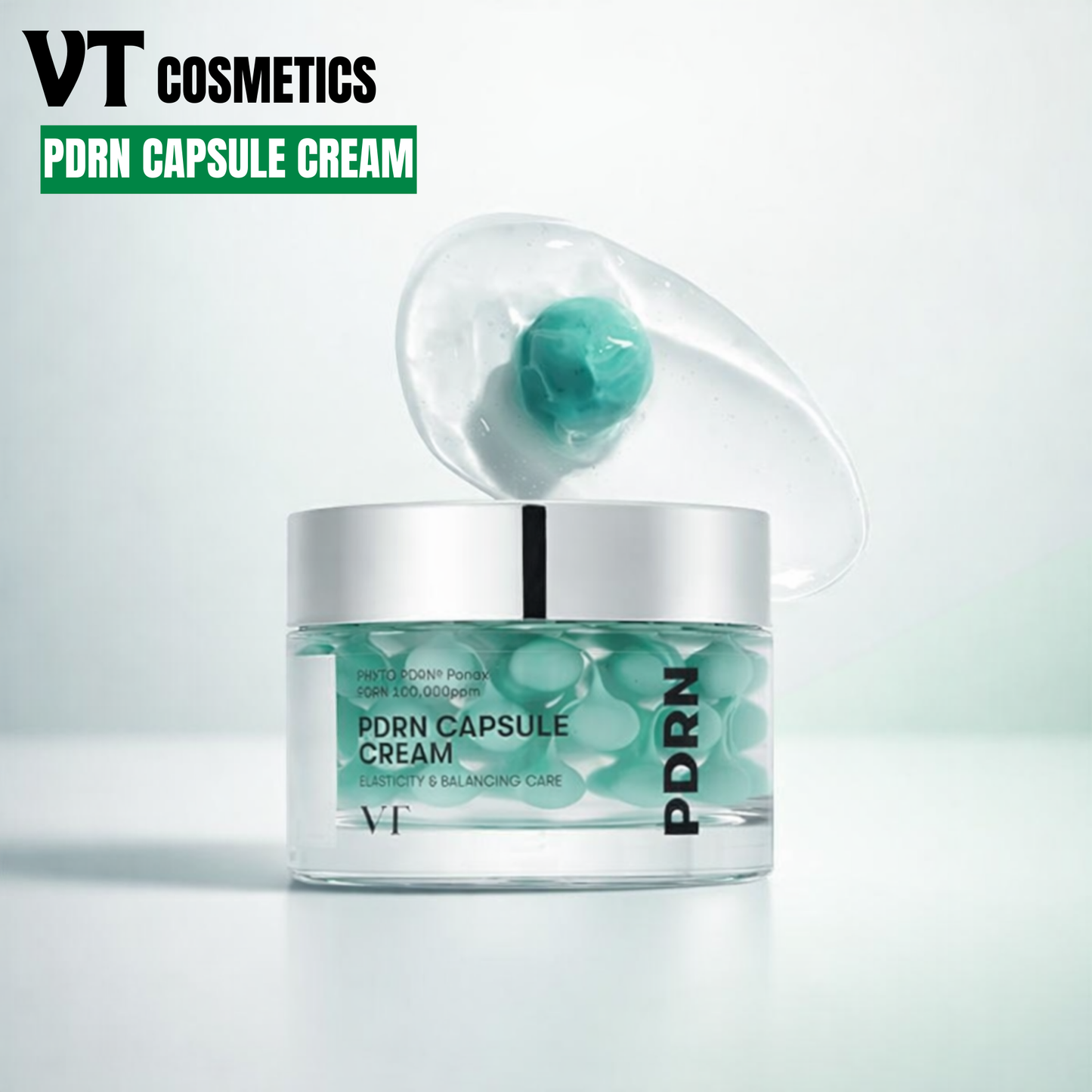[بكج من عبوتين] VT COSMETICS PDRN Capsule Cream – كريم PDRN نباتي 100,000ppm لتجديد البشرة، ترطيب عميق، شدّ ومرونة، تأثير Glass Skin، تركيبة Vegan خفيفة لجميع أنواع البشرة (50 مل)