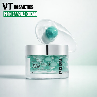 [بكج من عبوتين] VT COSMETICS PDRN Capsule Cream – كريم PDRN نباتي 100,000ppm لتجديد البشرة، ترطيب عميق، شدّ ومرونة، تأثير Glass Skin، تركيبة Vegan خفيفة لجميع أنواع البشرة (50 مل)
