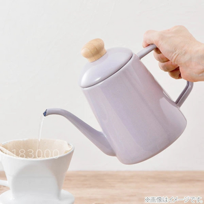 إبريق شاي Drip Kettle Cotton Series | من الفولاذ المطلي بالمينا عالي الجودة | سعة 1 لتر وعدة ألوان عصرية | من العلامة التجارية اليابانية الرائدة Fuji Horo