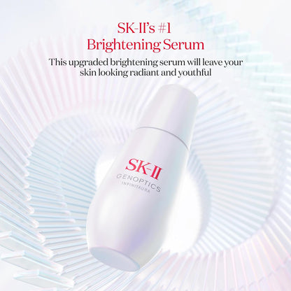 SK-II GenOptics InfinitAura Essence – سيروم تفتيح البشرة للإشراقة والبقع الداكنة مع PITERA™ والنياسيناميد