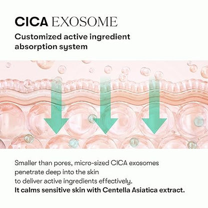 VT COSMETICS PDRN+ CICA Exosome Ampoule Serum 30ml – سيروم شدّ البشرة بمستخلص الجنسنغ الكوري، ببتيد وسيراميد، لمقاومة التجاعيد، ترطيب عميق، إشراقة طبيعية، مناسب لجميع أنواع البشرة - صنع في كوريا