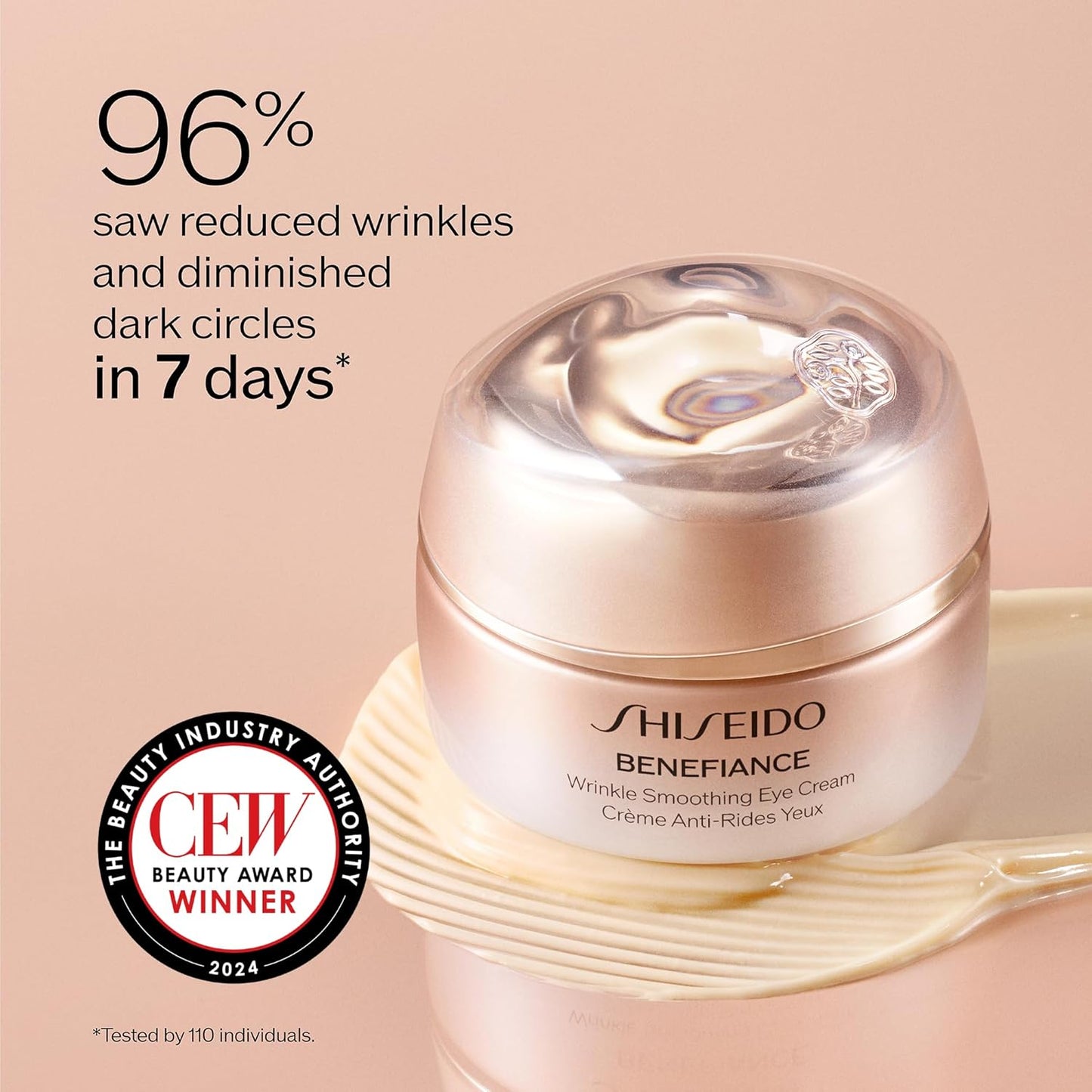SHISEIDO Benefiance Wrinkle Smoothing Eye Cream – كريم منطقة حول العين الفاخر لنعومة فورية وتقليل الخطوط الدقيقة - صنع في اليابان