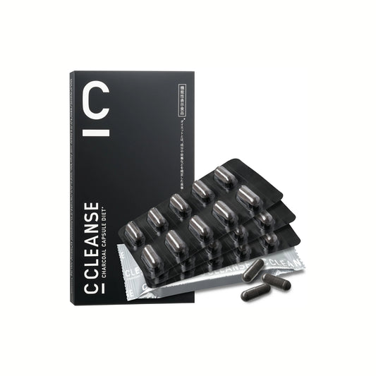 C CLEANSE Charcoal Diet Capsules – مكمل فحمي ياباني لاستهداف دهون البطن وتحسين حركة الأمعاء | بروبيوتيك مقاوم للحمض + زنجبيل أسود + MCT | كبسولة يوميًا لتقليل الدهون الحشوية والانتفاخ | صنع في اليابان