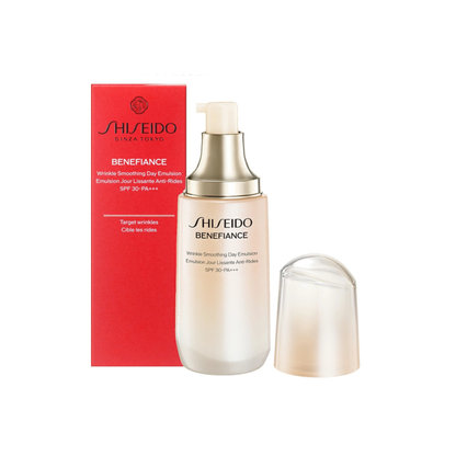 SHISEIDO Benefiance Day Emulsion SPF30 – ايمولشن نهاري مرطب لتنعيم ومعالجة التجاعيد الناتجة عن الجفاف | 75ml