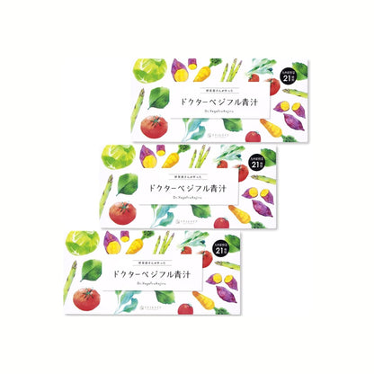 Dr. Vegifull Green Juice – مشروب نباتي طبيعي 100% بخلاصة 21 نوعًا من خضروات كيوشو اليابانية | سهل الشرب بطعم Kinako والسكر الأسود | غني بالألياف والبروتين النباتي | بدون إضافات | مناسب للبالغين والأطفال | عبوات فردية 3g