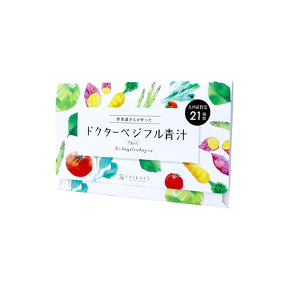 Dr. Vegifull Green Juice – مشروب نباتي طبيعي 100% بخلاصة 21 نوعًا من خضروات كيوشو اليابانية | سهل الشرب بطعم Kinako والسكر الأسود | غني بالألياف والبروتين النباتي | بدون إضافات | مناسب للبالغين والأطفال | عبوات فردية 3g