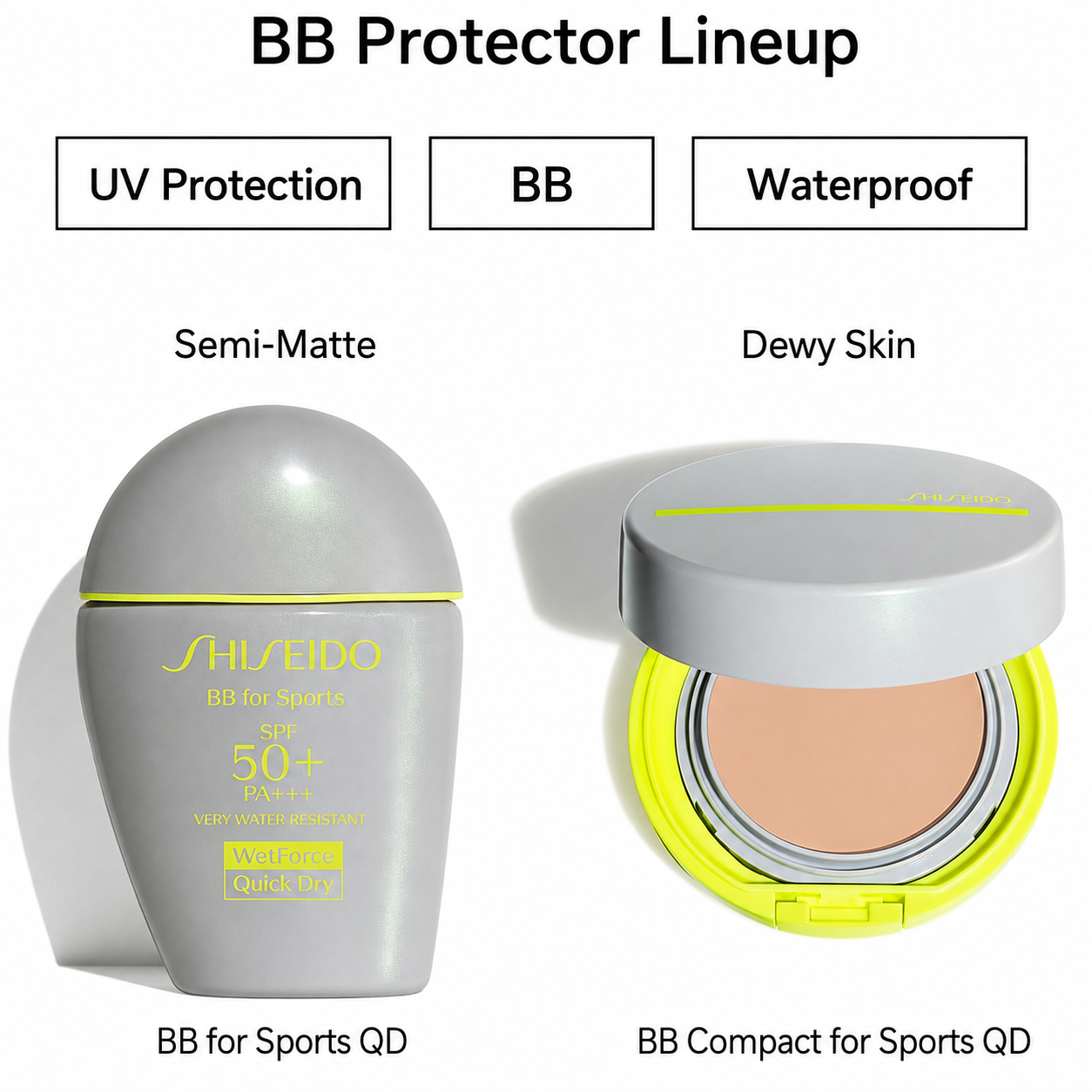 SHISEIDO BB Compact for Sports QD Refill – BB  واقي شمس كومباكت ملون SPF50+ PA++++ | 12 جم