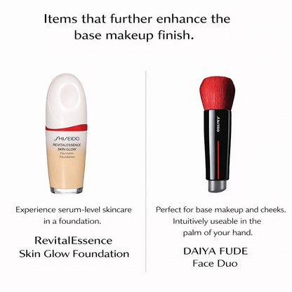 فاونديشن Essence Skin Glow من SHISEIDO - تركيبة مبتكرة تجمع بين أداء المكياج والعناية بالبشرو والحماية من الشمس - تركيبة من مكونات طبيعية و12 درجة لون - صنع في اليابان