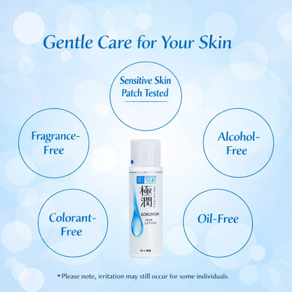[بكج من عبوتين] Hada Labo Gokujyun Hyaluronic Lotion – لوشن ترطيب بتركيبة لطيفة | يحتوي 4 أنواع من حمض الهيالورونيك | مناسب لجميع أنواع البشرة بما فيها الحساسة | خالٍ من العطور والكحول والزيوت | سعة 170مل | صناعة يابانية