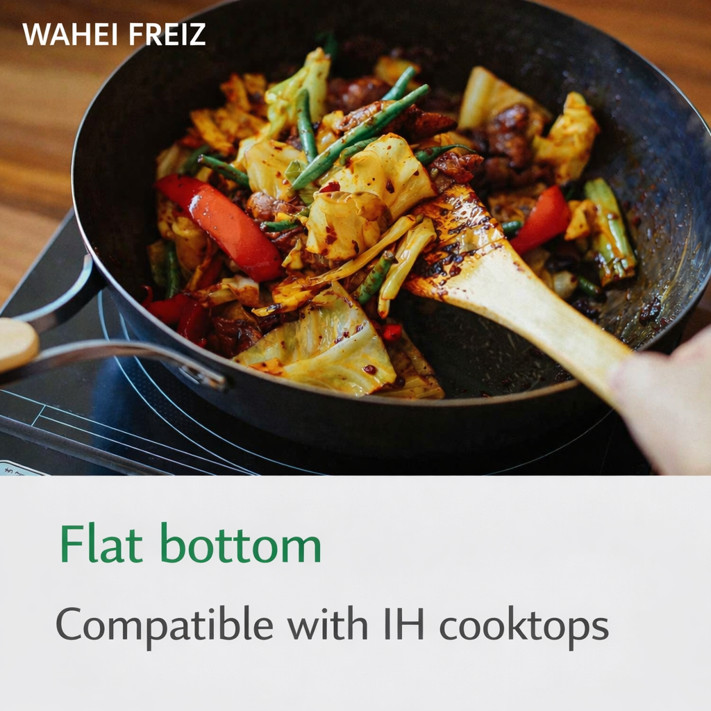 ووك ENZO الياباني من Wahei Freize – من الحديد مطروق بخفة مذهلة وحرارة ثابتة من تسوبامي سانجو فيف – قوي ومثالي للقلي السريع والنودلز والطعام الآسيوي – صنع في اليابان