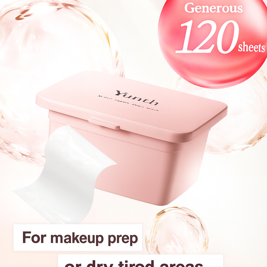 ماسك Yunth Multi Square Masks - بخلاصة فيتامين C المركز والعديد من المكونات الطبيعية - لترطيب وتفتيح البشرة والعناية بالمسامات - بكج من 120 ماسك - صنع في اليابان