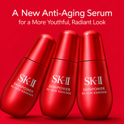 SK-II Skinpower Re-New Essence – إيسنس تمهيدي بـ PITERA™ | 30–75 مل