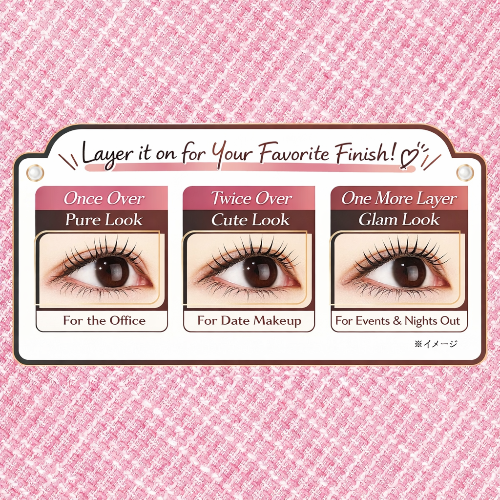 Canmake Tokyo MetalLook Mascara – ماسكارا بمشط معدني فائق الدقة 2.5mm | مقاومة للماء والعرق | تحكم كامل بالكثافة من طبيعي إلى كثيف | 4g | صنع في اليابان