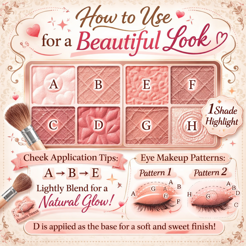 Canmake Petit Palette Eyes (Matte Type) – باليت عيون يابانية 8 ألوان محمولة بحجم مثالي للحقيبة | درجات مات احترافية سهلة الدمج | تشمل فرشاة مزدوجة | ثبات جميل ولمسة مخملية | صنع في اليابان