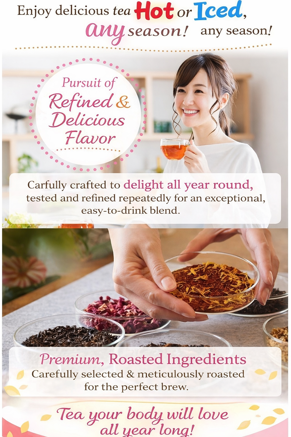 Meguri ChaCha Caffeine-Free Blend Tea – شاي ياباني علاجي بدون كافيين لدعم الدورة الدموية والهضم وتهدئة الجسم وديتوكس لطيف | مناسب للحامل والمرضع والأطفال | صنع في اليابان