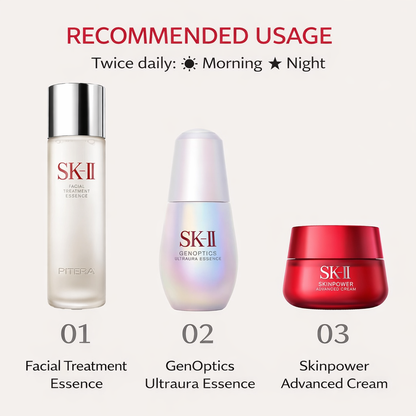 SK-II Facial Treatment Essence – معجزة Pitera™ للعناية العميقة وتجديد البشرة | إشراقة فورية + ترطيب 10 طبقات | يعالج الجفاف والمسام والخشونة | مثالي لكل أنواع البشرة | أحجام متعددة | صنع في اليابان