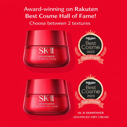 SK-II Skinpower Advanced Cream – كريم مضاد لعلامات التقدّم في السن بخلاصة Pitera™ وتركيبة Microparticle لترطيب عميق وشد البشرة | يناسب جميع أنواع البشرة | مثالي للخريف والشتاء مع رائحة Neroli Orange الناعمة | صنع في اليابان
