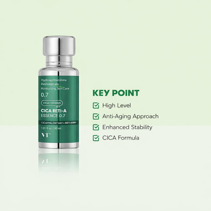 [بكج من عبوتين] سيروم VT COSMETICS CICA Reti-A بالريتينول – عناية بالمسام وشد البشرة، مضاد للتجاعيد، بتركيبة السيراميد والببتيد، مناسب لجميع أنواع البشرة – 30 مل – صنع في كوريا (وارد اليابان)
