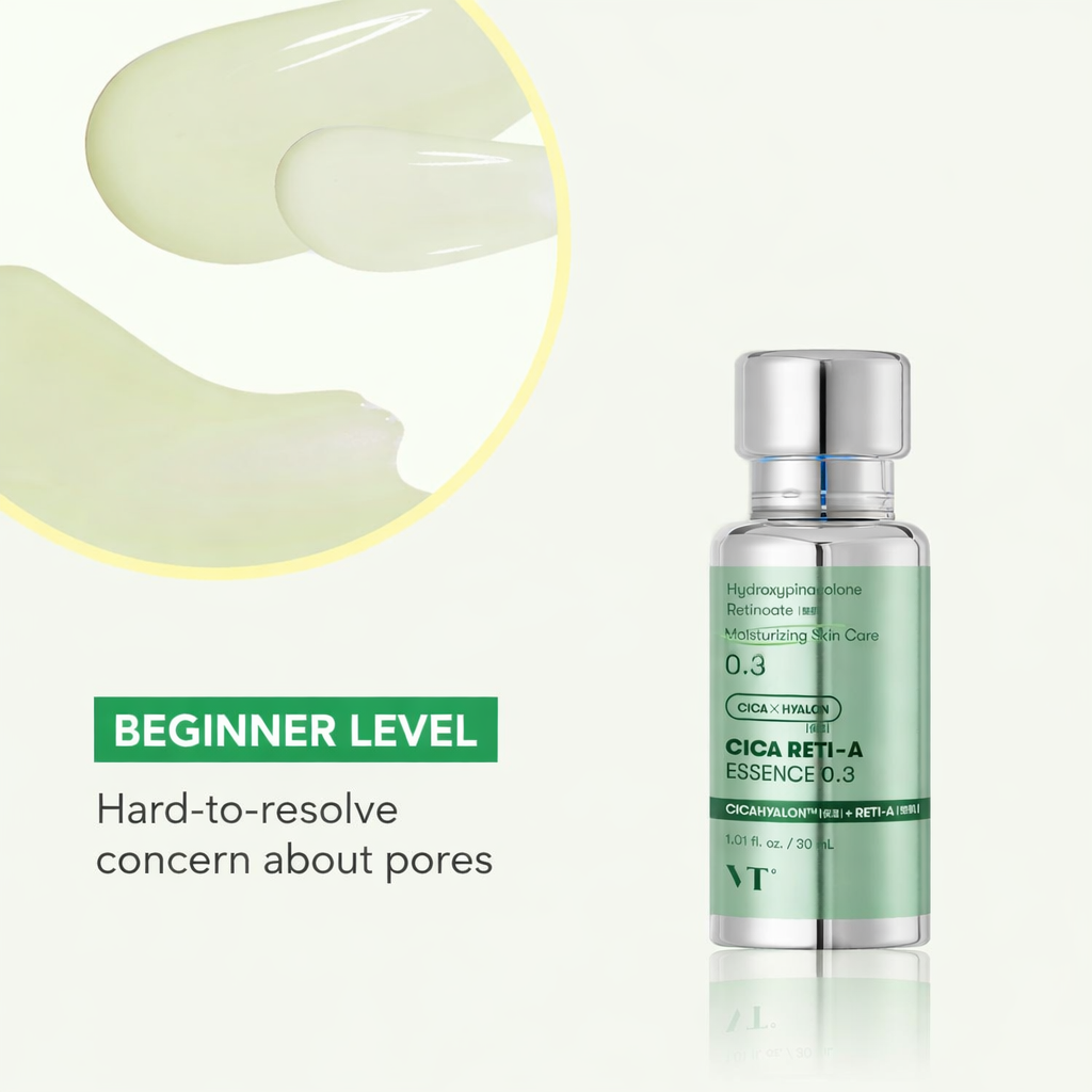 [بكج من عبوتين] سيروم VT COSMETICS CICA Reti-A بالريتينول – عناية بالمسام وشد البشرة، مضاد للتجاعيد، بتركيبة السيراميد والببتيد، مناسب لجميع أنواع البشرة – 30 مل – صنع في كوريا (وارد اليابان)