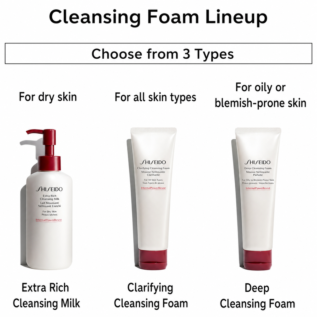 SHISEIDO Complete Cleansing Microfoam – غسول رغوي ومزيل مكياج لطيف | 180 مل