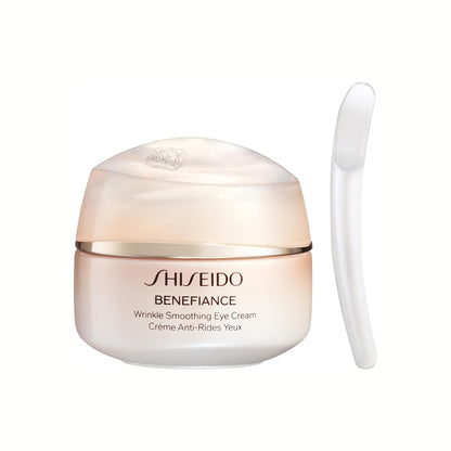 SHISEIDO Benefiance Wrinkle Smoothing Eye Cream – كريم منطقة حول العين الفاخر لنعومة فورية وتقليل الخطوط الدقيقة - صنع في اليابان