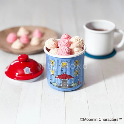 علبة تخزين ديكورية Fuji Horo Moomin House Canister – سعة تخزينية 0.5 لتر – من الفولاذ المطلي بالمينا عالية الجودة – صنع في اليابان