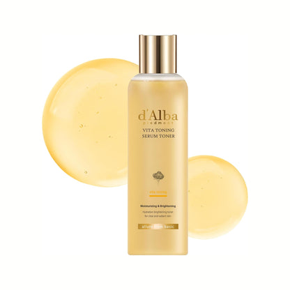 d’Alba Vita Toning Serum Toner – تونر سيرومي للترطيب والتفتيح مع غلوتاثيون 11.76% لنضارة وإشراقة واضحة (180ml) صنع في كوريا وارد اليابان