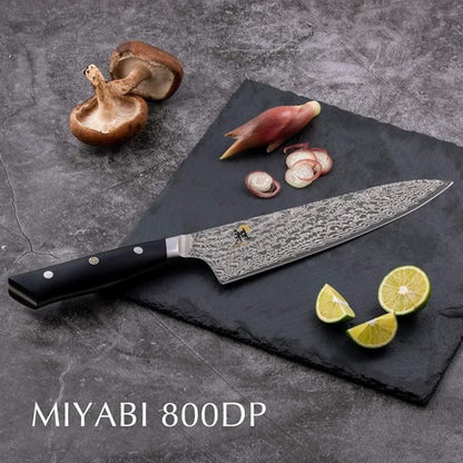 سكين MIYABI 800DP – 49 طبقة من الفولاذ الدمشقي ونواة من الفولاذ FC61 – صناعة يابانية في مدينة سيكي