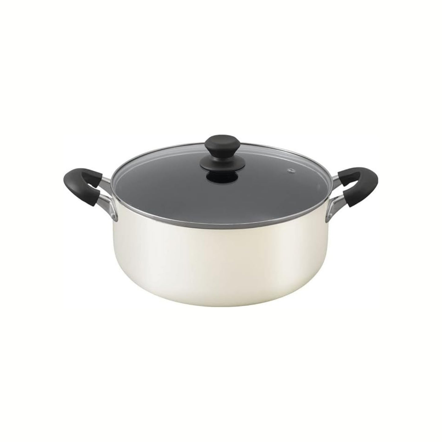 طنجرة من الألمنيوم والفولاذ المطلي بالطلاء الماسي Diamond Coating| قياس 28سم وسعة 7.1لتر | من العلامة التجارية اليابانية IRIS OHYAMA