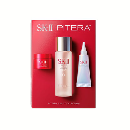 مجموعة SK-II Pitera™ الفاخرة للعناية الثلاثية بالبشرة – Essence بتركيز 90% Pitera™ + سيروم تفتيح Aura + كريم شد Skinpower | ترطيب عميق، تفتيح، تقليل التجاعيد والمسام | عناية يابانية فائقة لجميع أنواع البشرة