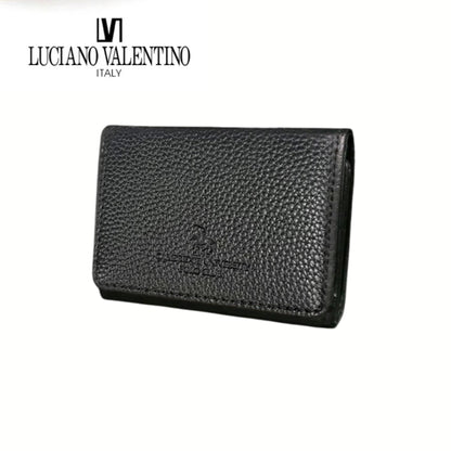 محفظة صغيرة ثلاثية الطي لكلا الجنسين من الجلد الطبيعي | عدة ألوان وتصاميم | من البراند الإيطالي Luciano Valentino