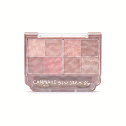 Canmake Petit Palette Eyes (Matte Type) – باليت عيون يابانية 8 ألوان محمولة بحجم مثالي للحقيبة | درجات مات احترافية سهلة الدمج | تشمل فرشاة مزدوجة | ثبات جميل ولمسة مخملية | صنع في اليابان