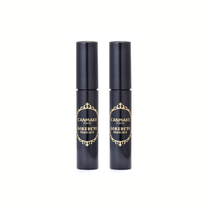 [بكج من قطعتين] Canmake Tokyo Gokubuto Mascara – ماسكارا تكثيف ورفع للرموش بتركيبة مقاومة للماء، حجم كبير بدون تكتّل، فرشاة منحنية لالتقاط كل رمش – سهلة الإزالة بالماء الدافئ – صناعة يابانية