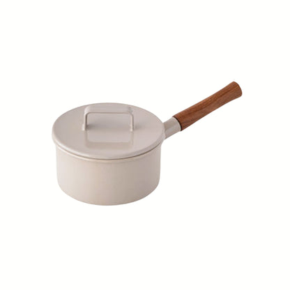 قدر 365 methods Sanrokugo متعدد الاستعمالات | من الفولاذ المطلي بالمينا عالي الجودة | مقبض من الخشب السوليد وغطاء | قياس 16سم وسعة 1.7لتر 3 ألوان جذابة | من العلامة التجارية Fuji Horo