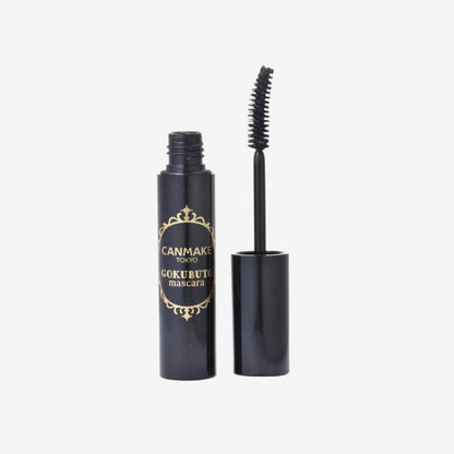 [بكج من قطعتين] Canmake Tokyo Gokubuto Mascara – ماسكارا تكثيف ورفع للرموش بتركيبة مقاومة للماء، حجم كبير بدون تكتّل، فرشاة منحنية لالتقاط كل رمش – سهلة الإزالة بالماء الدافئ – صناعة يابانية