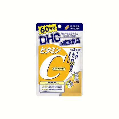 DHC 1000mg Vitamin C – الأفضل للبشرة والمناعة + امتصاص أعلى مع B2 – بكجات بكميات متنوعة – صنع في اليابان