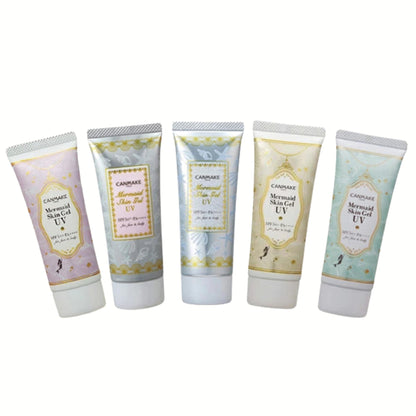 Canmake Mermaid Skin Gel UV SPF50+ PA++++ – واقي شمس جل فائق الخفة بتركيبة 83% سيروم، تفتيح وترطيب، حماية قصوى، بدون لزوجة، مناسب للوجه والجسم ولجميع أنواع البشرة