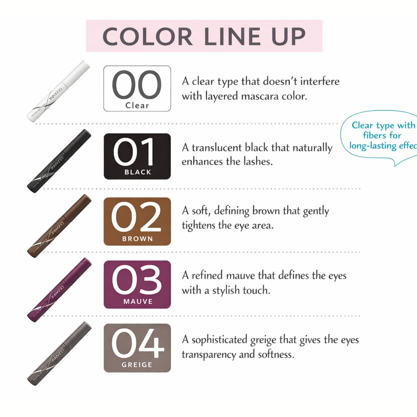 Cezanne Lasting Curl Mascara – ماسكارا 3-in-1 لرفع وتطويل الرموش | مقاومة للماء والعرق والدموع | ثبات قوي وكيرل يدوم طوال اليوم | فرشاة Double Comb + ألياف 2mm | إصدار اليابان 🇯🇵