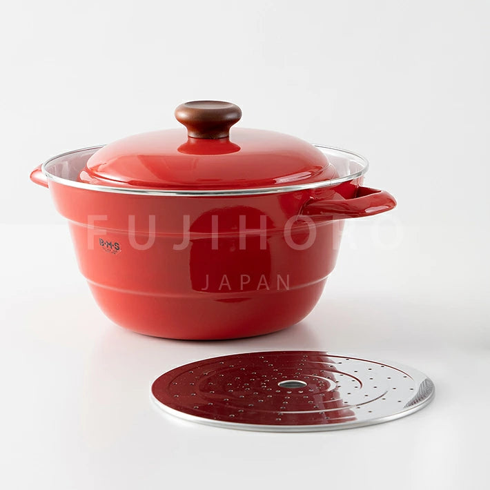 FUJIHORO All-in-One Pot 27cm – قدر مينا متعدد الاستخدام | 5.4 لتر - 5 ألوان