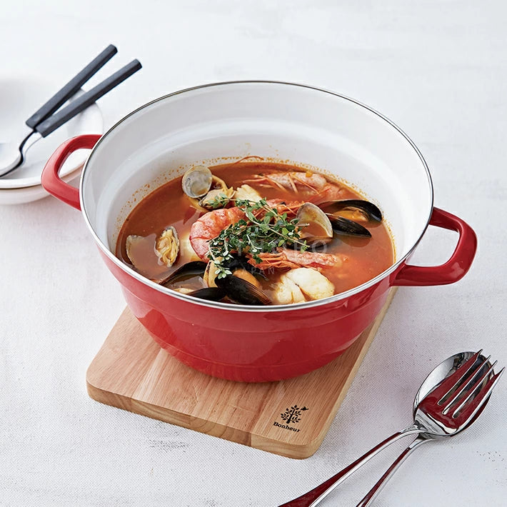 FUJIHORO All-in-One Pot 27cm – قدر مينا متعدد الاستخدام | 5.4 لتر - 5 ألوان