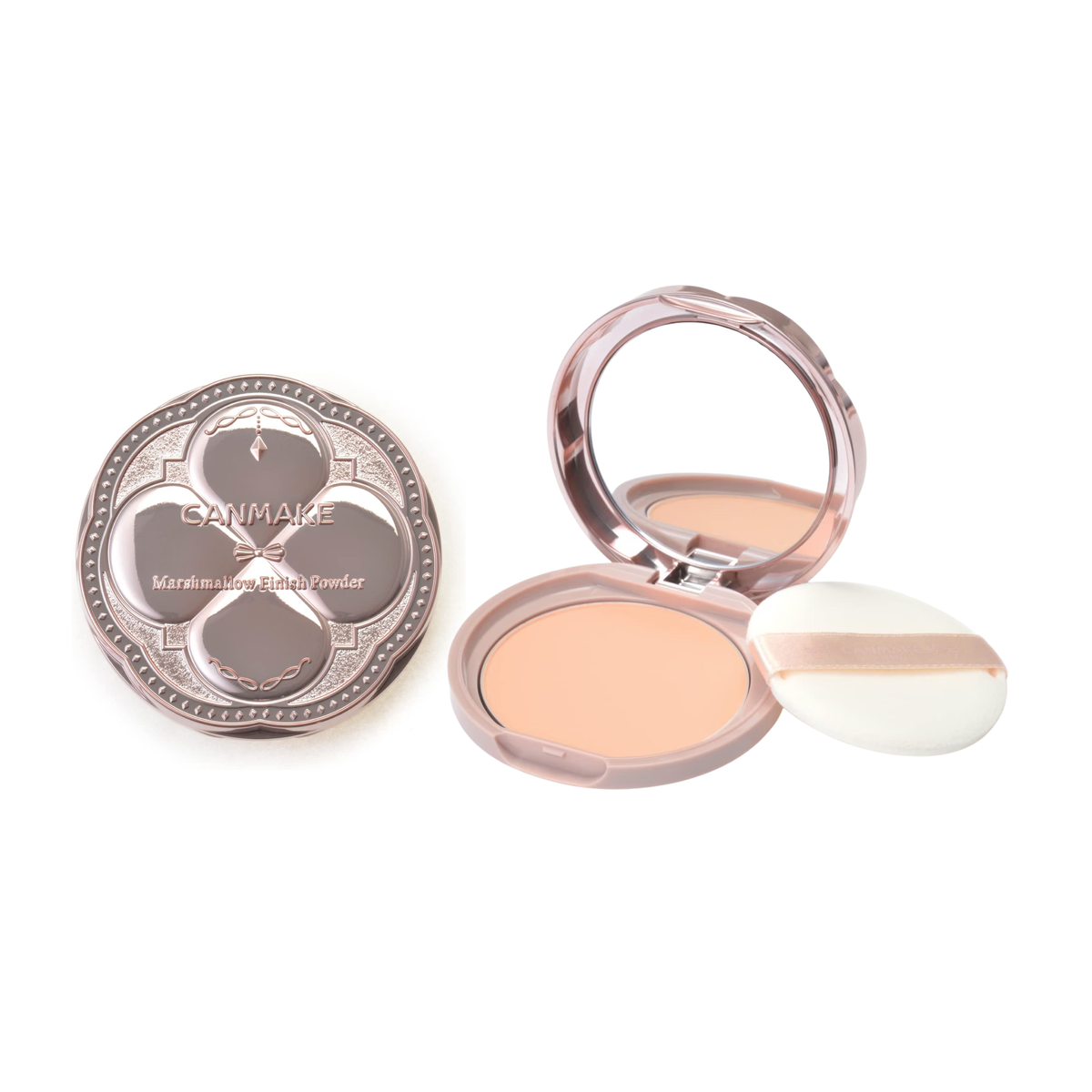 بودرة CANMAKE Marshmallow Finish Powder اليابانية المضغوطة بحماية SPF26 ولمسة مطفية ناعمة