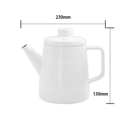 FUJIHORO Japan Solid Series Coffee Pot – إبريق وغلاية قهوة من الفولاذ المطلي بالمينا | 1.6 لتر
