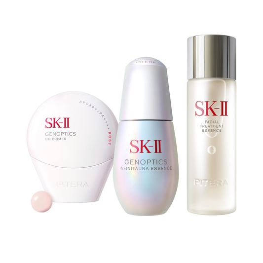SK-II GenOptics Glow Bundle – سيروم إشراقة + PITERA™ Essence + CC Primer