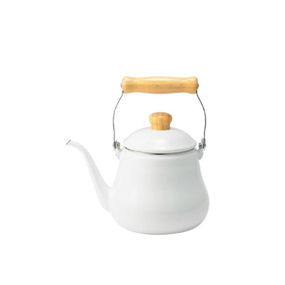 FUJIHORO Japan Enamel Drip Kettle – غلاية تقطير القهوة وإبريق من المينا | 1.5 لتر