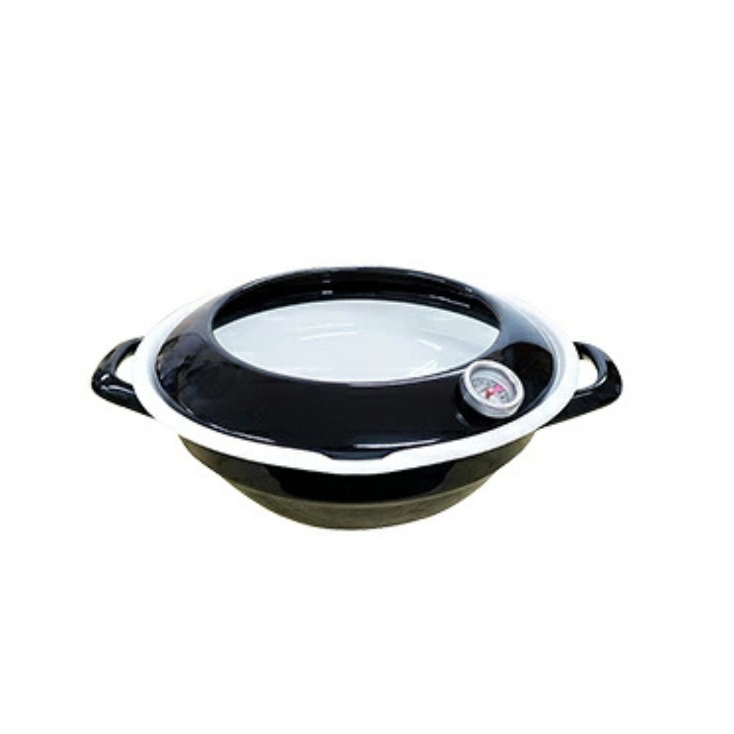FUJIHORO Japan Tempura Enamel Pot 24cm – قدر قلي من المينا مع مقياس حرارة وحاجز منع تناثر الزيت | 2.8 لتر