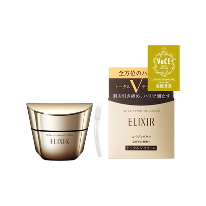 ELIXIR Total V Firming Cream في صورة ترويجية للعناية الشاملة بمظهر فقدان التماسك