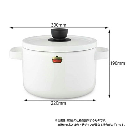 FujiHoro Japan Solid Series Enamel Deep Casserole – طاجن مينا ياباني عميق 22 سم | 5.6 لتر