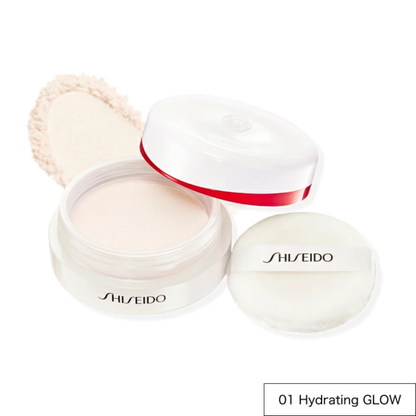 بودرة SHISEIDO Essence Skin Setting Powder 01 Hydrating GLOW بلمسة مرطبة ومضيئة.
