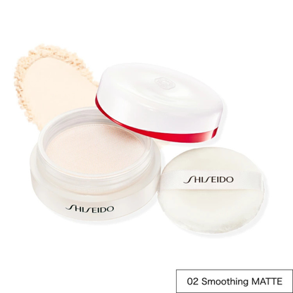 بودرة SHISEIDO Essence Skin Setting Powder 02 Smoothing MATTE بلمسة ناعمة ومطفية.