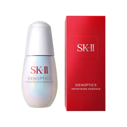 SK-II GenOptics InfinitAura Essence – سيروم تفتيح البشرة للإشراقة والبقع الداكنة مع PITERA™ والنياسيناميد